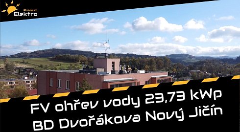 Nový Jičín FV ohřev na bytovém domě 23,73 kWp