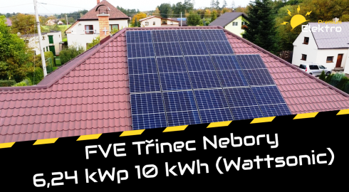 Třinec Nebory 6,24 kWp 10 kWh