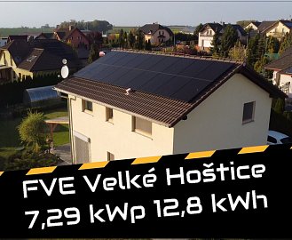 Velké Hoštice 7,29 kWp 12,8 kWh