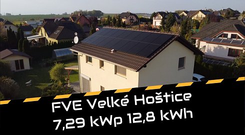 Velké Hoštice 7,29 kWp 12,8 kWh