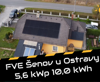 Šenov u Ostravy 5,6 kWp 10,66 kWh